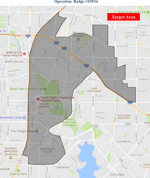 Project Safe Neighborhood Dallas Division Map 