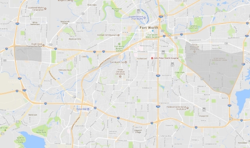 Map of Fort Worth PSN new area 