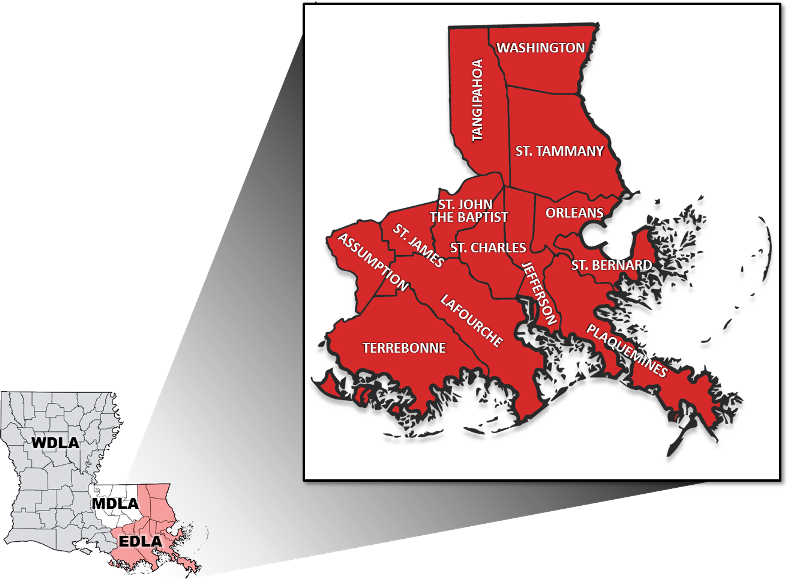  Map of the Eastern District of Louisiana