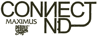 Logos of Connect ND, Maximus and PeopleSoft