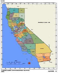 Map of California counties