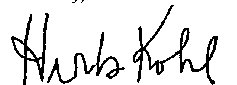 Signature of Herb Kohl