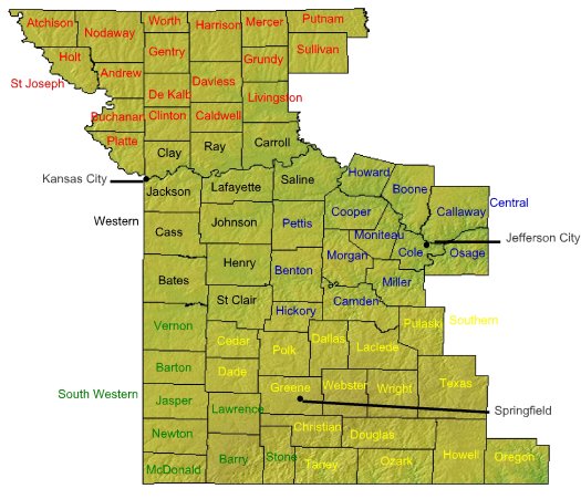 Western District of Missouri Map