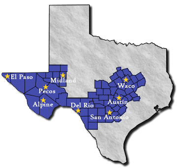 Western District of Texas Map