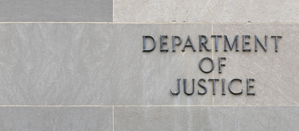 Department of Justice facade on building
