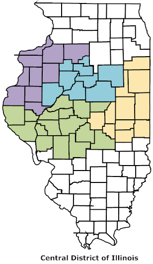 County map of Illinois visually showing data in table below.