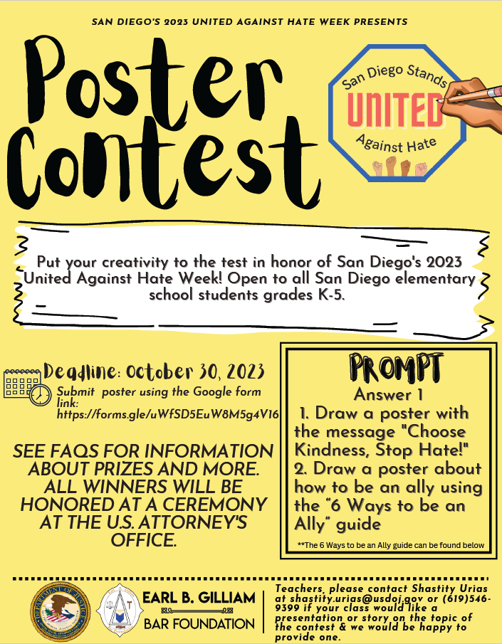 Poster contest flyer with deadline and prompts