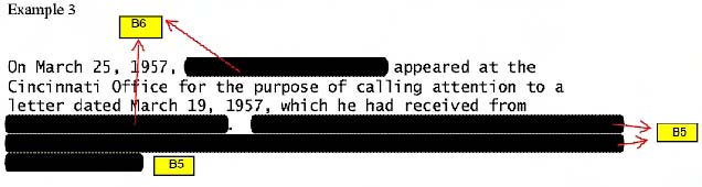 Example of Marking Redactions with Exemptions
