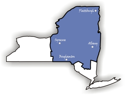 Map of Northern District of New York